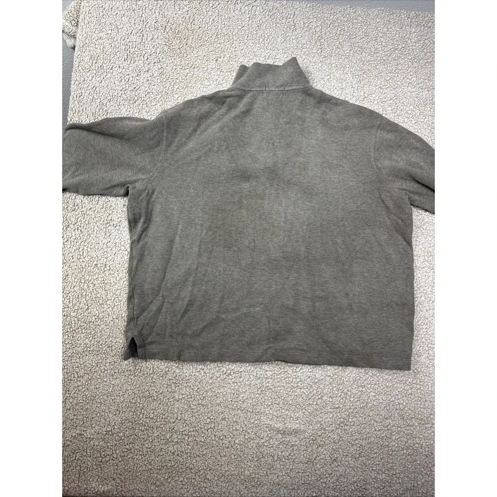 Polo Ralph Lauren Mens Quarter-zip Pullover Brown Sweater XL 100% Cotton 1/4 Zip